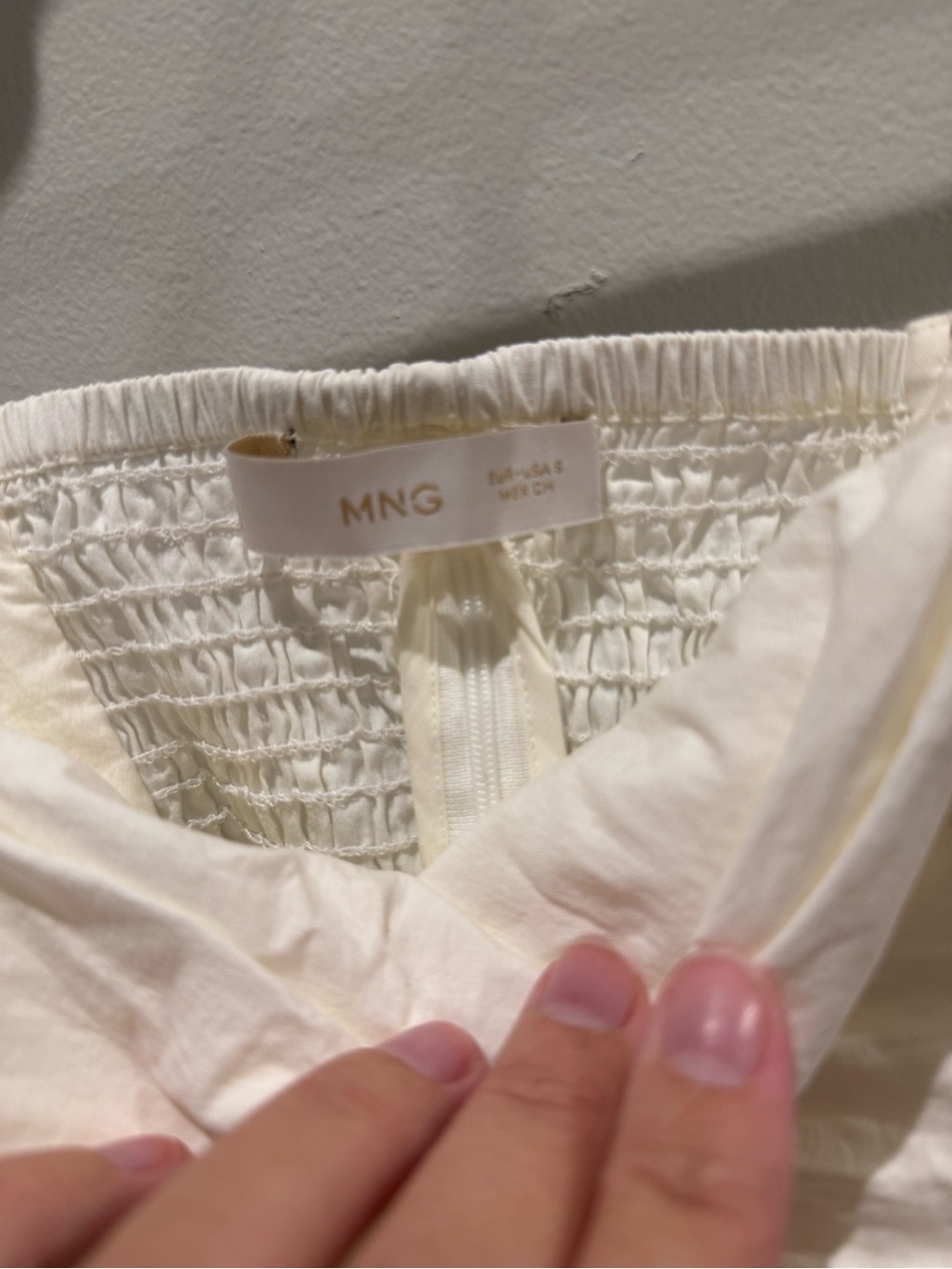 Mango White Ruched Camisole with Side Rosette - Picture 4 of 5